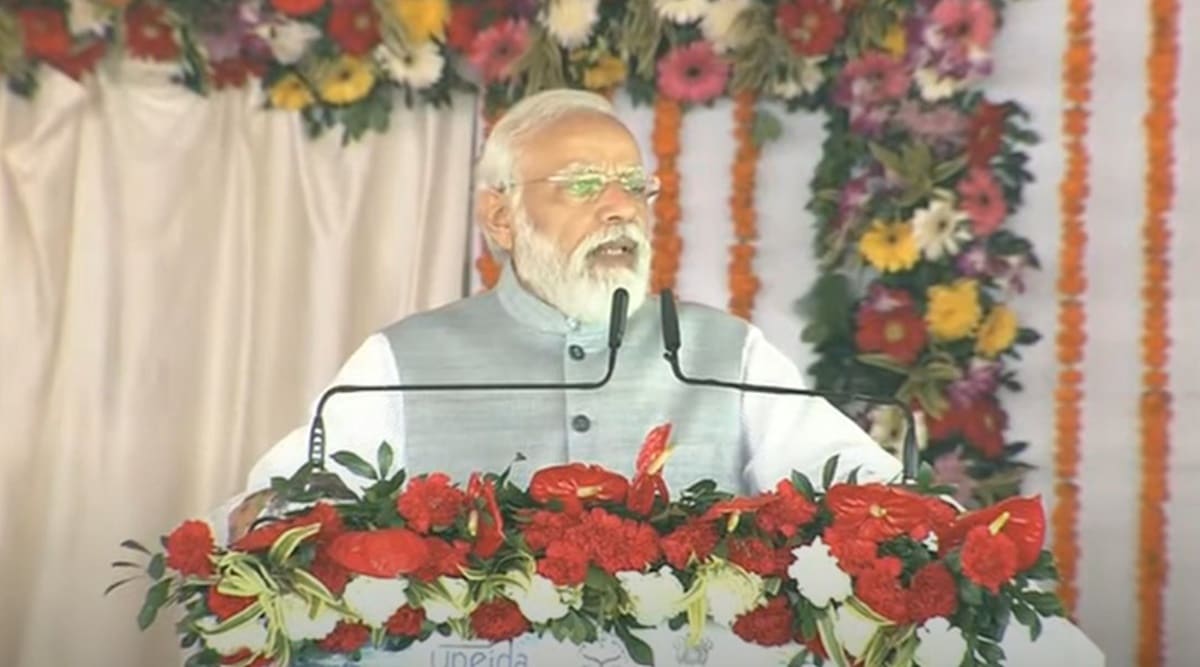 PM Modi inaugurates Purvanchal Expressway. (Twitter/BJP UP)