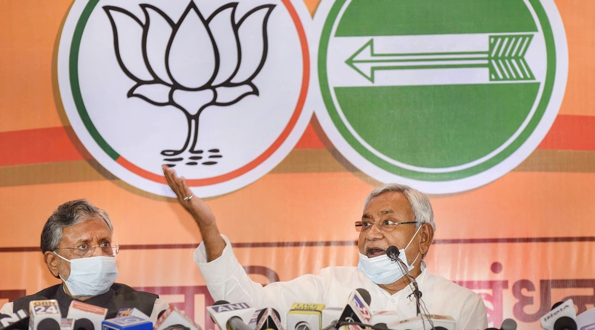 Bihar elections: NDA reaches seat-sharing deal, JD(U) allotted 122 seats,  BJP one less | Elections News,The Indian Express