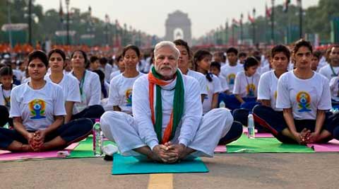 international yoga day, yoga day, yoga mats, china yoga mats, PM Narendra Modi, Narendra Modi, FERA, Foreign Contribution Regulation Act, Societies Act, Rahul gandhi, Vasundhara Raje, Lalit Modi, Nitin Gadkari, Indian Express