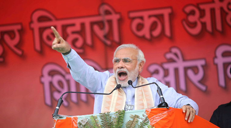PM Narendra Modi steers clear of caste, talks jungle raj, zehar at Bihar rally | India News,The Indian Express