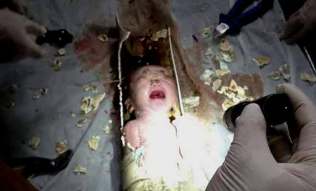 Newborn baby boy flushed down the toilet by parents