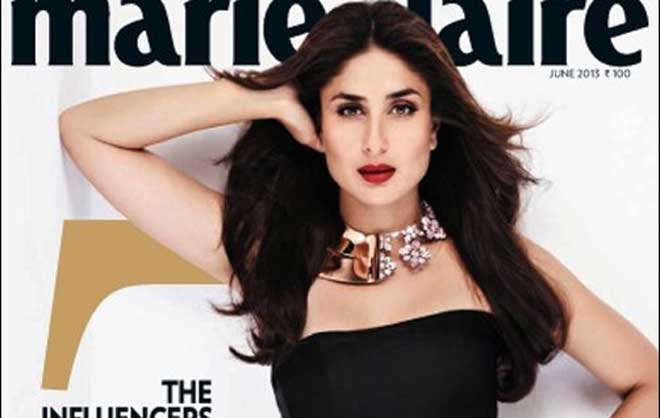 Kareena Kapoor ups the glamour quotient on the cover of Marie Claire ...