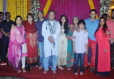 Salman Khan with family at Ganesh Chaturthi celebrations
