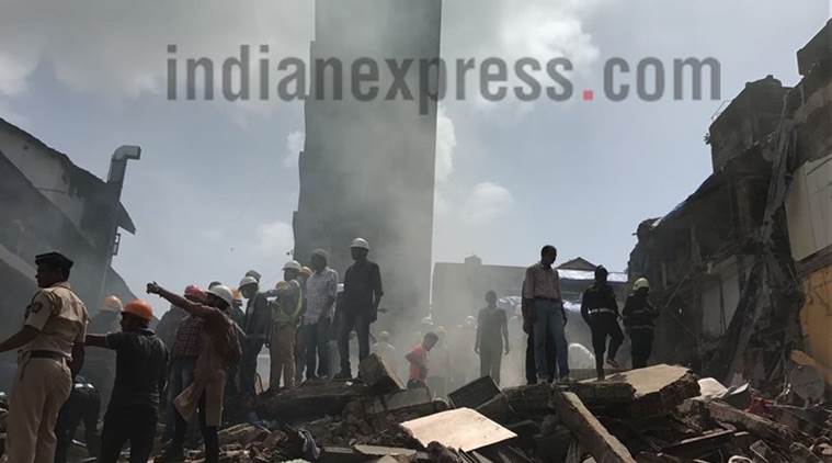 mumbai building collapse, bhendi bazaar building collapse, building collapse news, mumbai building collapse death toll, byculla building collapse, mumbai news, indian express news