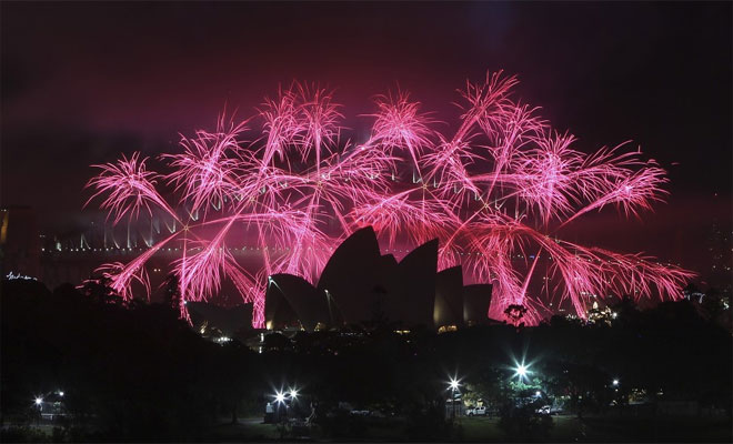 It S New Year In Australia New Zealand Fireworks Welcome 2014 World News The Indian Express