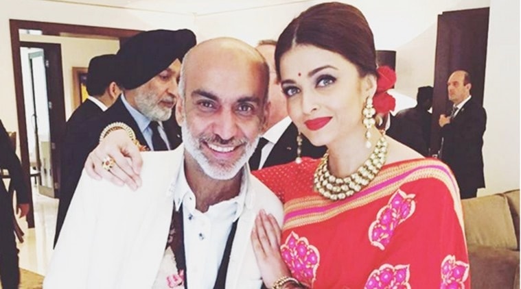 Designer Manish Arora with Aishwarya Rai Bachchan in New Delhi. (Photo: Instagram/ Manish Arora)