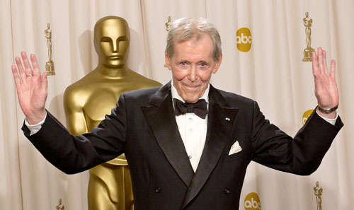 In this March 23,2003 file photo,Peter O'Toole appears backstage without his Oscar after receiving the Academy Award's Honorary Award during the 75th annual Academy Awards in Los Angeles.