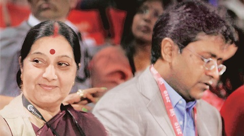 Congress ups the ante, protests outside Sushma Swaraj’s residence