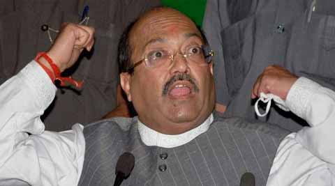 Amar Singh: Earlier, for every controversy, Mulayam used to blame me. Now, how will he justify enjoying the show of Madhuri Dixit and Mallika Sherawat at Saifai Mahotsav with his three generations while children were dying of cold in Muzaffarnagar? (PTI)