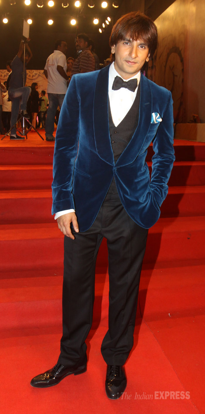 Style Decoded: Ranveer Singh pairs Tom Ford's navy velvet cocktail