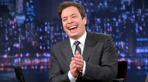 Jimmy Fallon: You have a baby, which you've been wanting for a long time. You felt very lucky that it happened at all. (AP Photo)