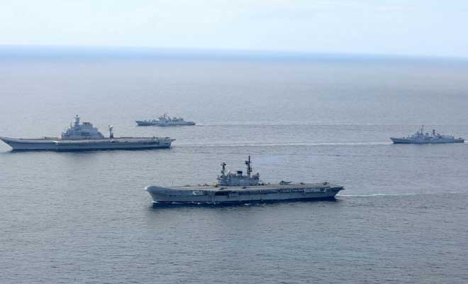 INS Vikramaditya reaches Indian territory,enters Arabian sea | India ...