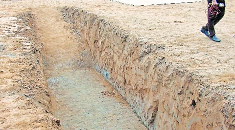 ‘Modi’ bricks used for laying foundation stone of a Sector 15 community centre were removed on Wednesday. Sumit Malhotra