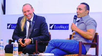 Gregory David Roberts and Rahul Bose at the festival last year.