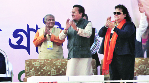 Sorcar, Bappi at Modi’s Brigade Rally. 