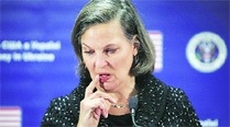 In the leaked recording, Nuland is heard saying “F*** the EU”.