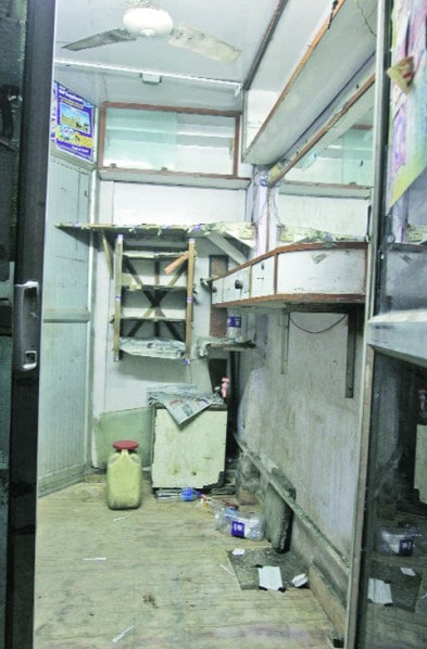 The shop at Lajpat Nagar where the fight took place.