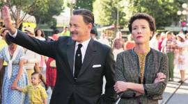 The genial versus the grouch: Tom Hanks with Emma Thompson