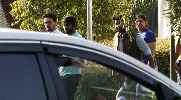 Wrestlers Bajrang Punia, Sakshi Malik