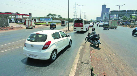 There was an incident this morning involving a scooter, which skidded after a car ahead turned sharply to approach the petrol pump.
