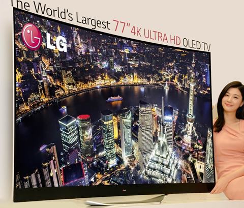 LG's 77-inch 4k curved OLED TV