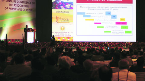 Sister Shivani told doctors how to manage anger while dealing with patients.