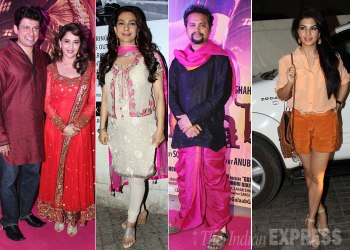 Madhuri Dixit watches Gulaab Gang with mom and hubby, other celebs join  them | Entertainment Gallery News - The Indian Express