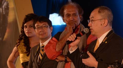 Hiroshi Takashina, MD Nikon India , Raghu Rai at the launch of Nikon D4S and Nikon D3300