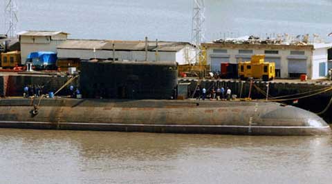INS Sindhuratna has been rendered inoperable after a battery pit fire that killed two of its officers. (PTI Photo)