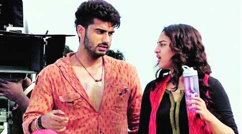 Arjun Kapoor and Sonakshi Sinha in Mathura for Tevar
