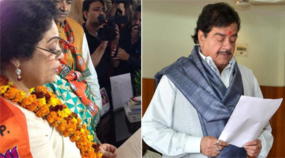 Kirron Kher, Shatrughan Sinha file nomination papers for ...