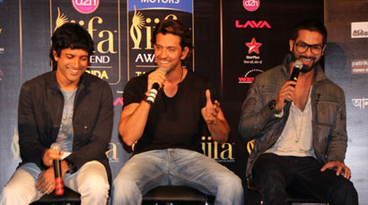 Farhan, Hrithik, Shahid come together for IIFA 2014 | Entertainment ...