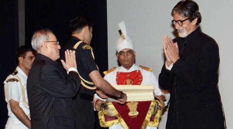 Big B was honoured as the President took out time from his busy schedule.