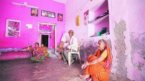 Jashodaben’s cousin Kantibhai at their home in Varvada village. Javed Raja