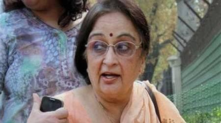 Nitish Katara's mother Neelam Katara comes out of High Court after vardict on Wednesday. (PTI)