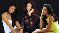 Jacqueline Fernandez,
Nargis Fakhri and Lisa Haydon