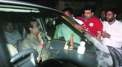 Ajay Maken campaigns in the capital. (Praveen Khanna)