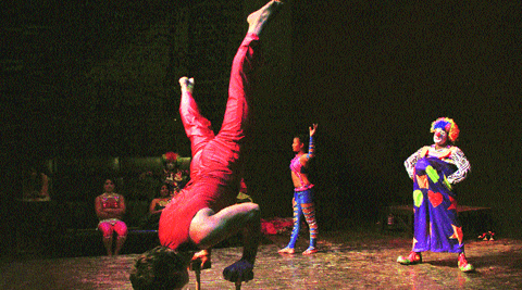 Members of Rambo Circus in action