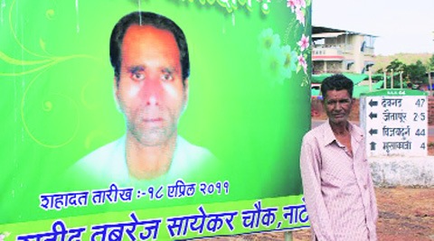 Abdul Sayekar, who lost a son in protests over plant, in Sakhari-Nate. Village has always voted for Congress. Shalini Nair