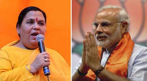 At the time of filing his nomination papers from Varanasi, Modi had said "Mother Ganga has called me." Bharati herself disclosed after the swearing in ceremony that she had been allotted these ministries. Source: Express Archive