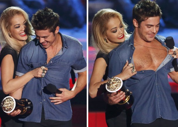 Photos Mtv Movie Awards 2014 Top Moments Zac Efrons Stripping Act