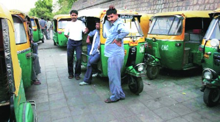 Over 55,000 old auto-rickshaws in the capital will not be able to ply unless they install GPS meters.(archive)