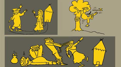 The comics are inspired by sculptures and artwork from the exhibition.