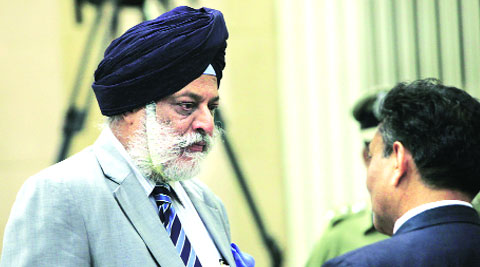  Nehchal Sandhu at a BSF event on Thursday. (Source: Express photo by Amit Mehra)