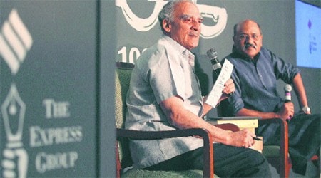 Former Union Minister Arun Shourie with Shekhar Gupta, Editor-in-Chief, The Indian Express 