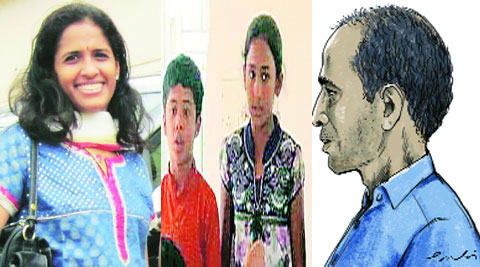 For 13 years, Reddy (right), a fraudster, lived a double life as a Bangalore businessman; he is suspected to have killed his wife (left) and children.