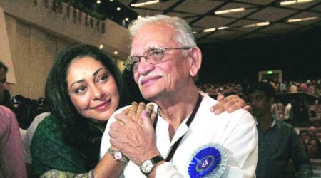 Gulzar with his daughter Meghna. (Renuka Puri)
