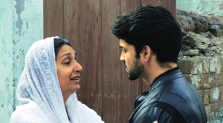 Gautam Gulati as Jogi and  Mandeep Kaur as his mother in the fiilm.