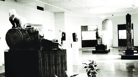 The Maurya Sunga atvahana gallery inside National Museum in the ’50s.