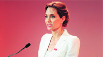 Angelina Jolie attends the Global Summit to end Sexual Violence in Conflict at ExCel on June 10, 2014 in London, England